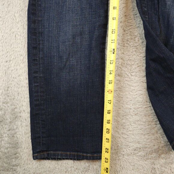 Eileen Fisher Women’s Dark Wash Jeans Size 2 Wide Leg Organic Cotton Minimalist - Picture 5 of 6